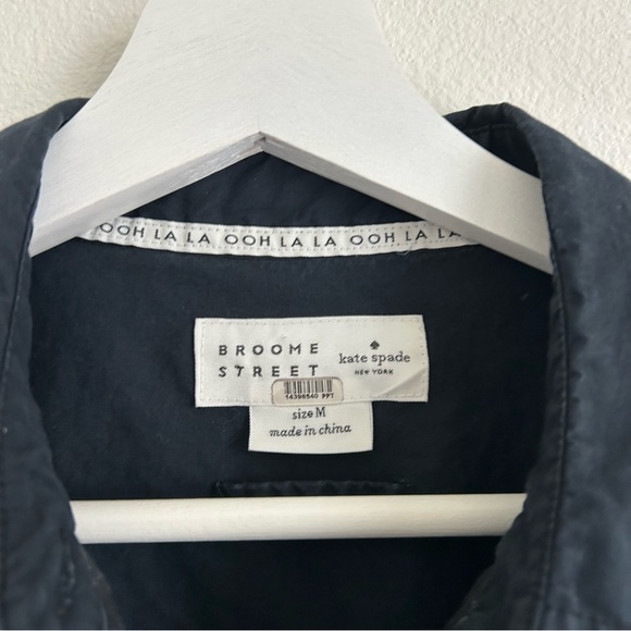 Black & White Lace Trim Shirtdress Kate Spade & brooke street Dress- M - Picture 6 of 6